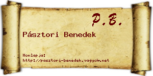 Pásztori Benedek névjegykártya