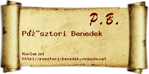 Pásztori Benedek névjegykártya